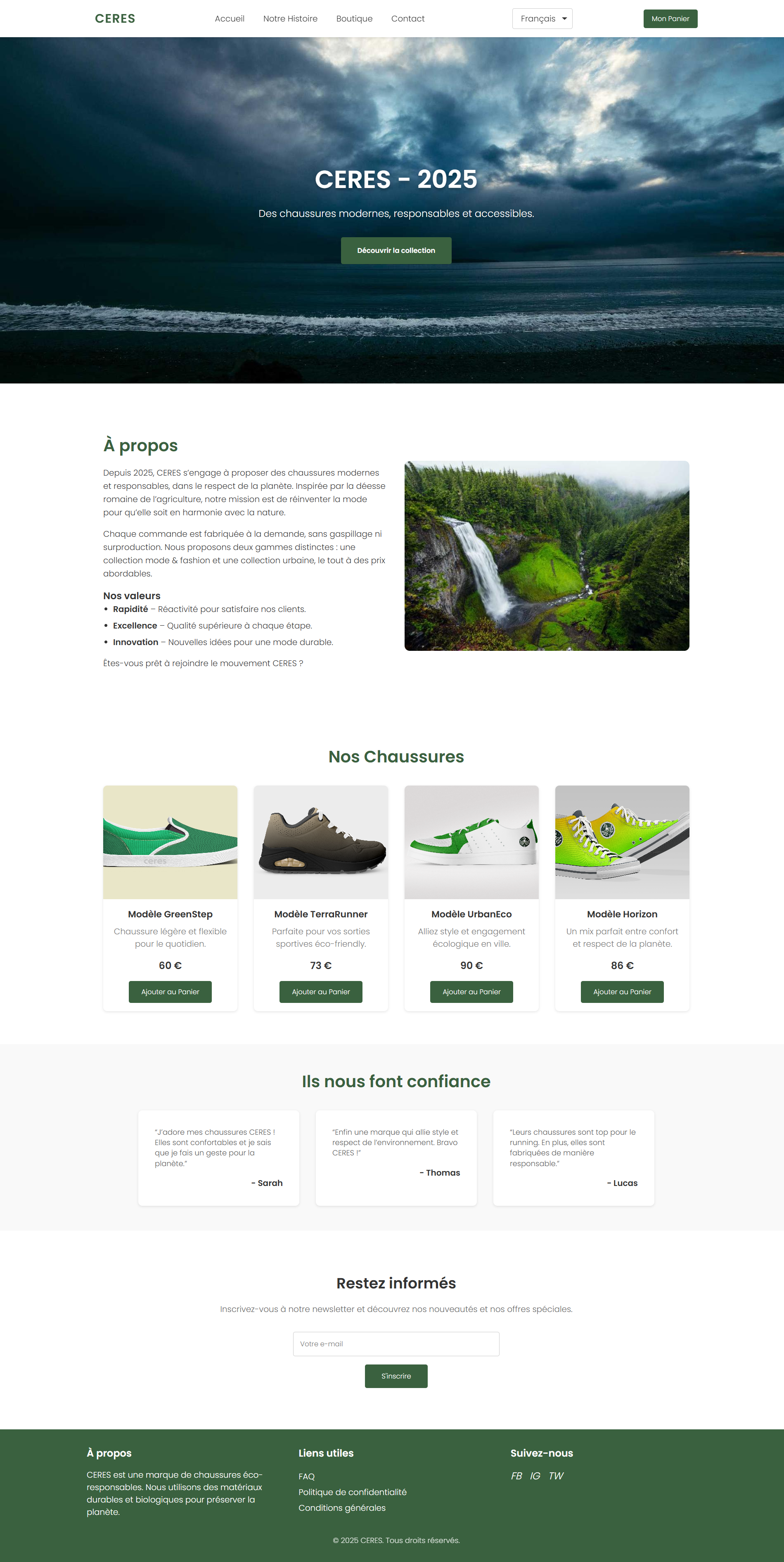 Ceres - Chaussures Écoresponsables